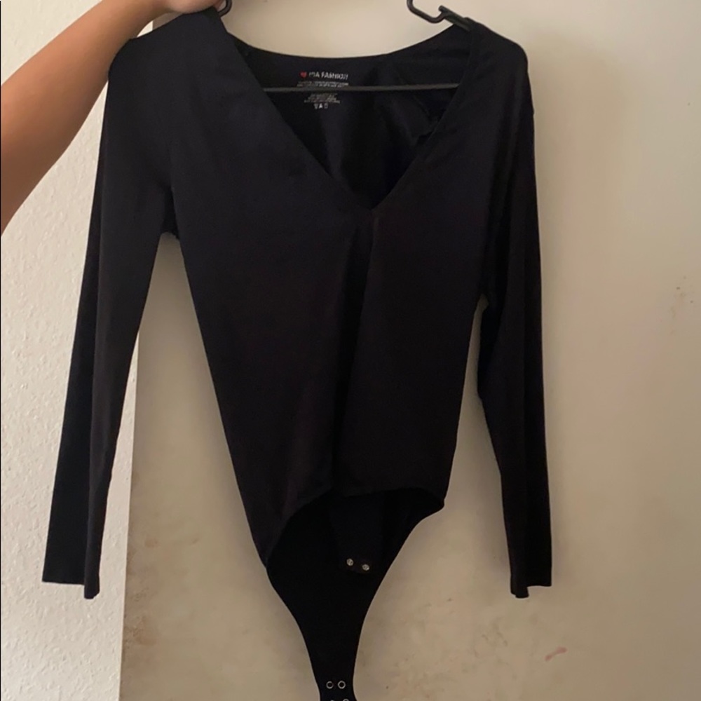 V-Neck Full-Coverage Bodysuit